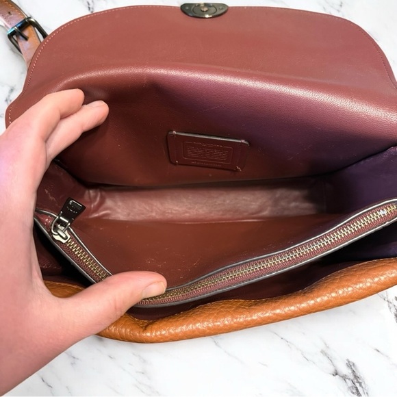 Coach Tan Leather Shoulder Bag - Picture 13 of 16